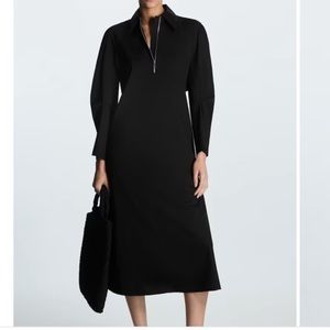 COS midi zipper dress collared